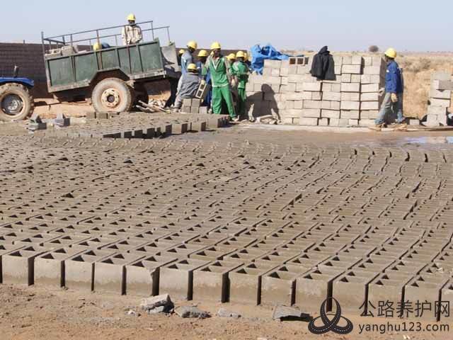 尼日尔国人用固化剂将沙漠的沙子固化制成建筑用转.jpg
